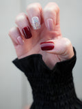 π·β¨ Twinkling Merlot Press-On Manicure Set