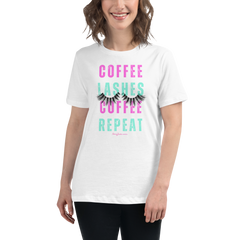 Coffee, Lashes, Coffee, Repeat Women's Relaxed T-Shirt